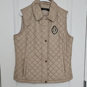 Ralph Lauren Beige Quilted Vest